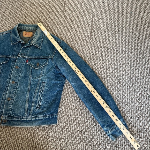 Vintage Levi’s 70506 0317 Denim Jacket 46 Blanket Lined Faded Distressed USA - Picture 6 of 10